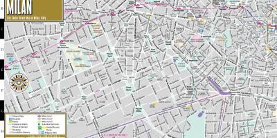 Peta jalan pusat bandar milan