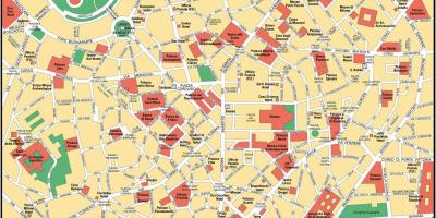 Milan itali pusat bandar peta