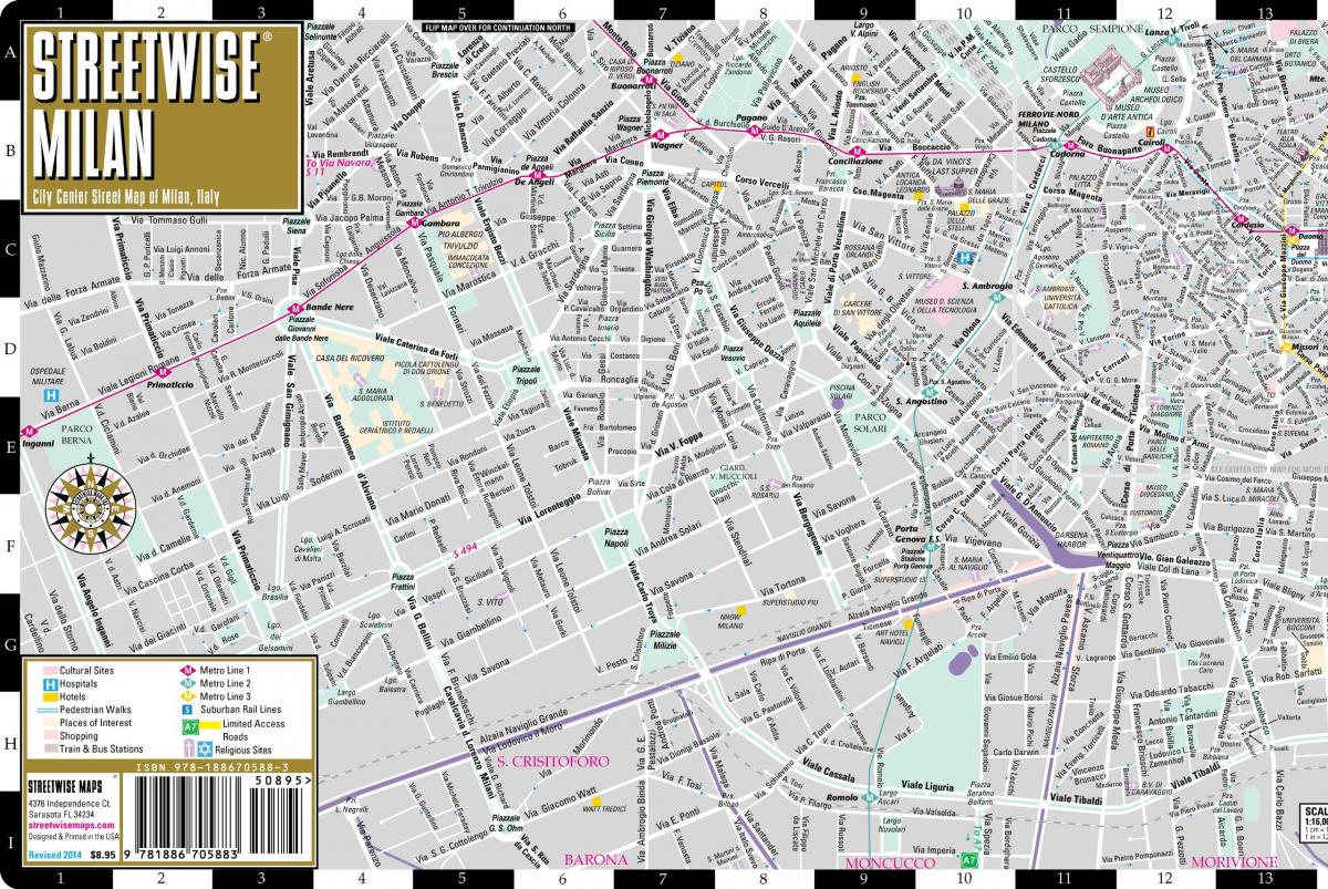 peta jalan pusat bandar milan